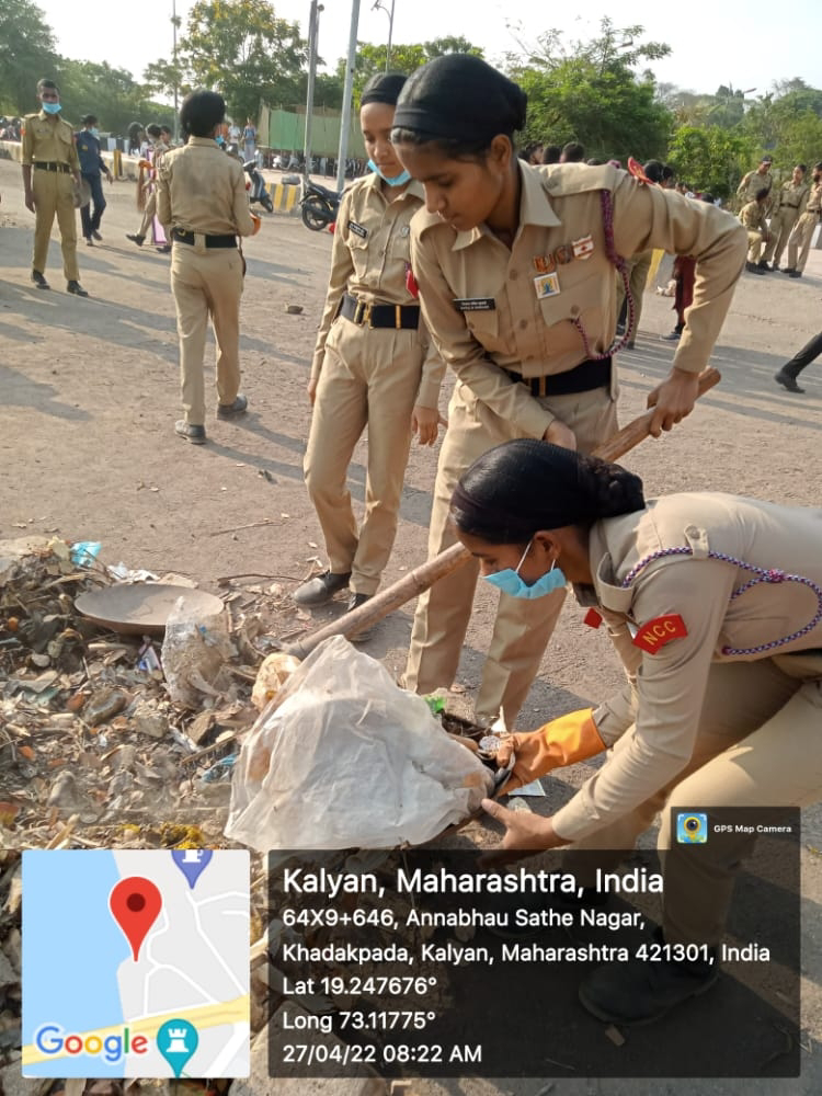  NCC unit has conducted Puneet Sagar Abhiyan - Cleanliness and Awareness Programme on 27.04.22 