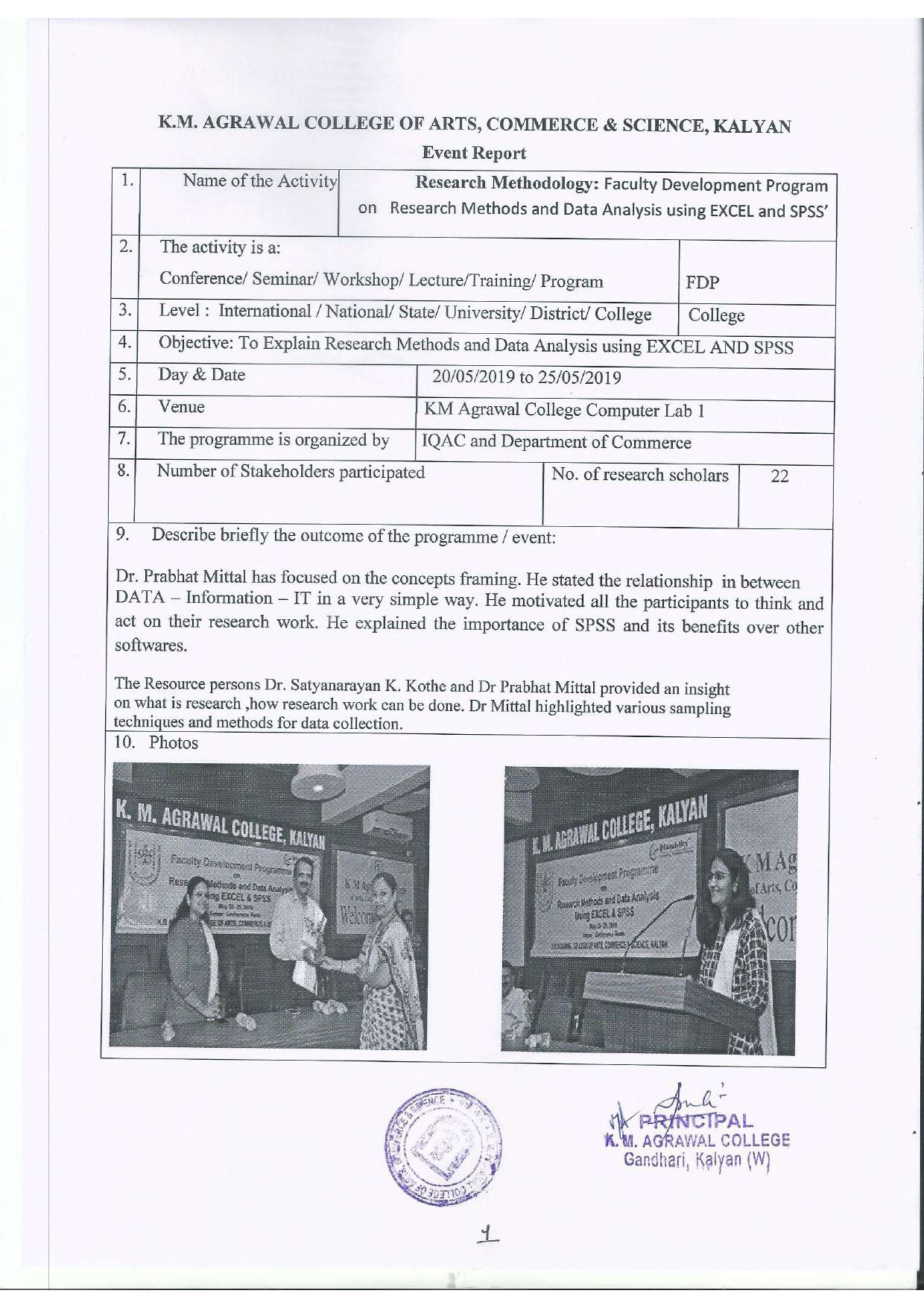 Faculty Development Programme on 