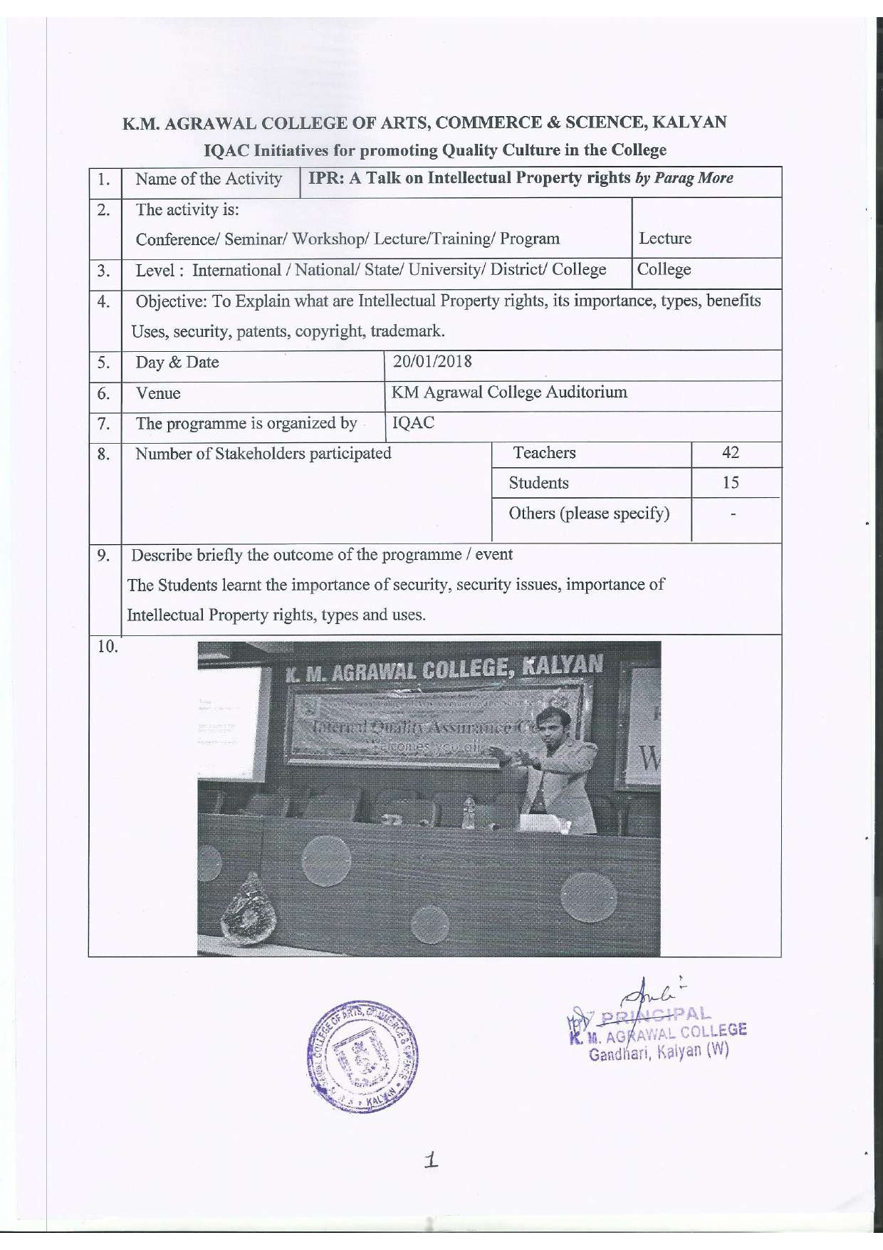 A Talk in Intellectual Property Rights by Parag More