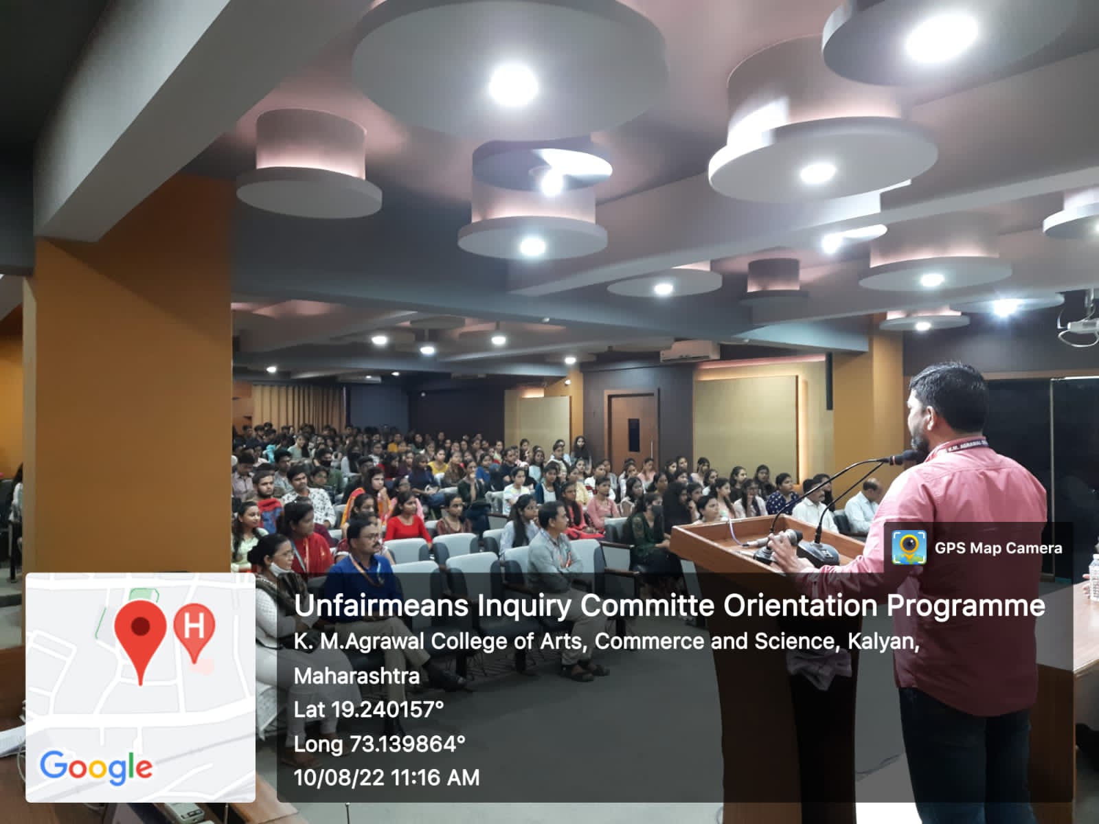  Unfair means Inquiry Committee Orientation Programme on 10/08/2022 in College Auditorium 
