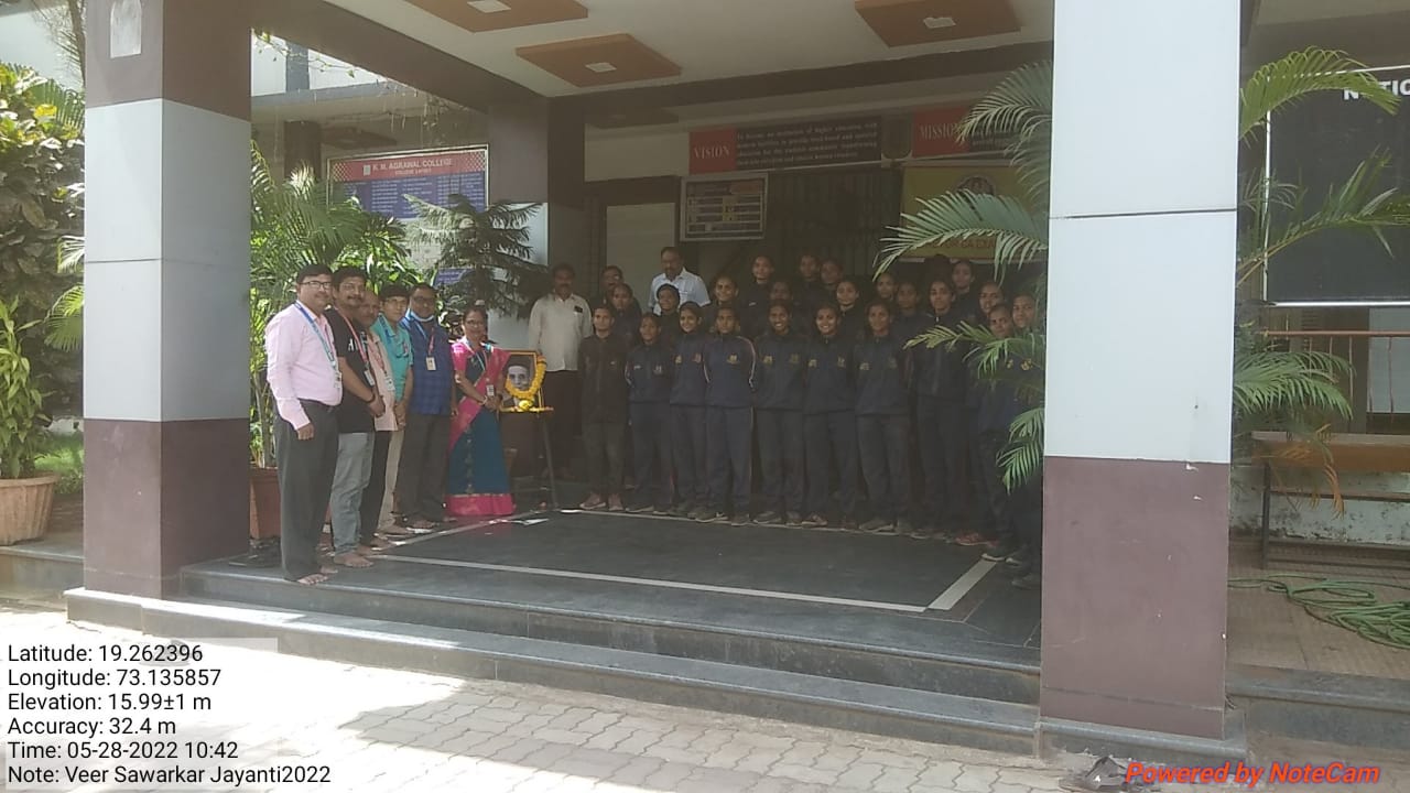  K.M. Agrawal College, Kalyan has celebrated Veer SawarkarJayanti on 28th May 2022 